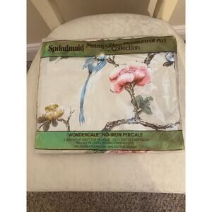 Vintage Springmaid Metropolitan Museum of Art Queen Flat Sheet